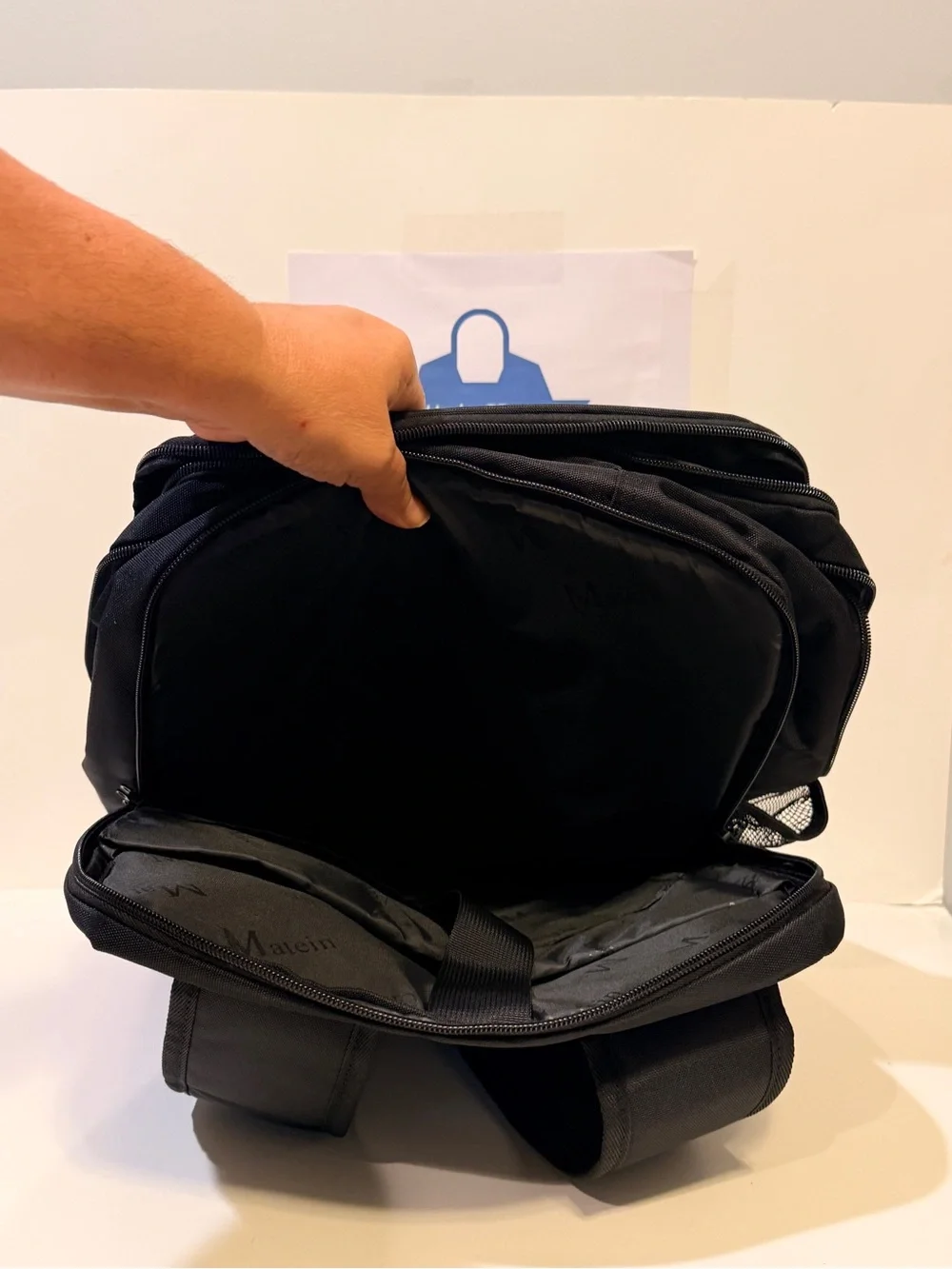 NWT Matein Black Backpack - Durable Travel & Commuter Bag